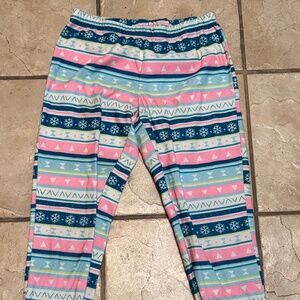 So Large Girls (10-12) PJ Pants Warm Winter Snowflake 100% Polyester Cuff Bottom